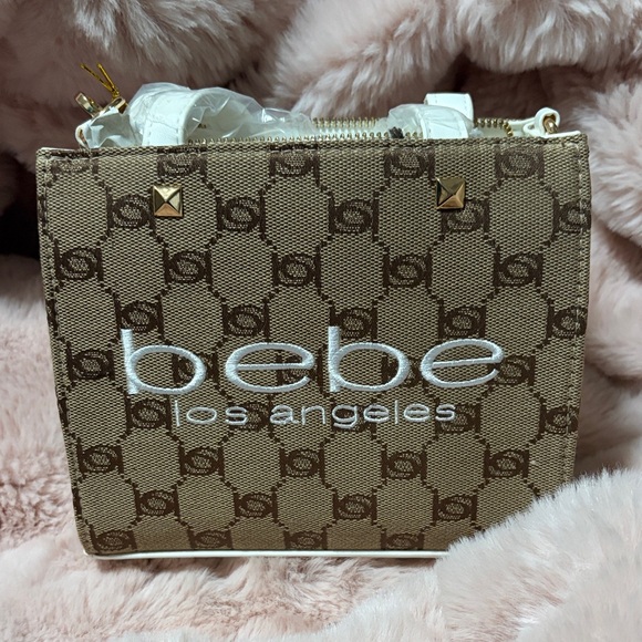 bebe Handbags - Bebe Beige and Brown Mini Bag